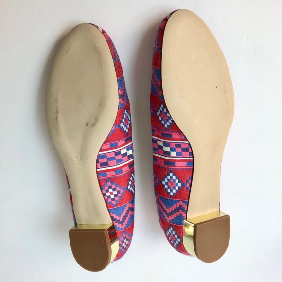 J. CREW Janey Printed Flats Made in Italy - Size 8 - Picture 4 of 6